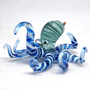 Glass Light Blue Octopus