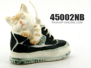 45002NB Sleeping Cat in Black Shoe No.2