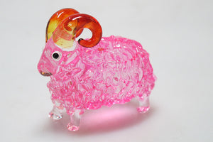 GSHE01S Glass Sheep S Pink