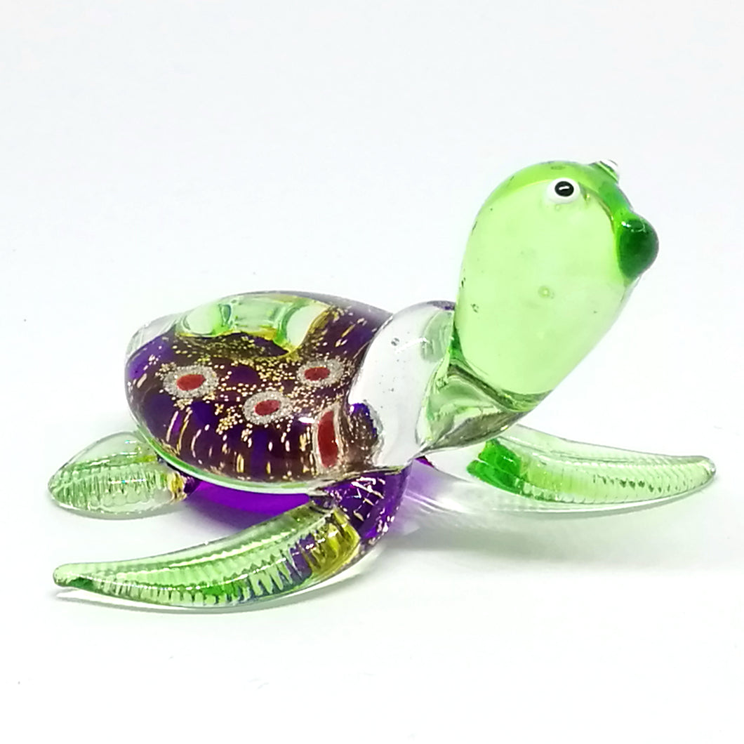 Glass Turtle, Purple เต่าประกายเพชรหลังเรียบ