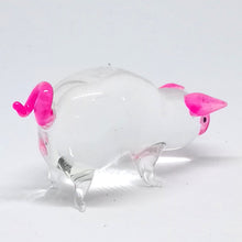 Load image into Gallery viewer, Glass Pig Pink Ear หมู
