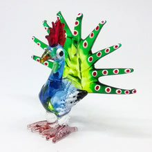 Load image into Gallery viewer, Glass Peacock, Blue  นกยูง
