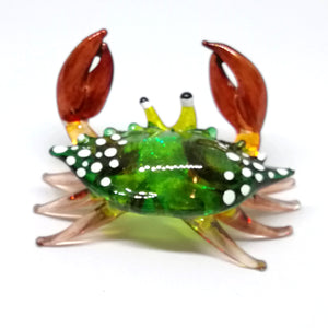 Glass New Small Green2 Crab