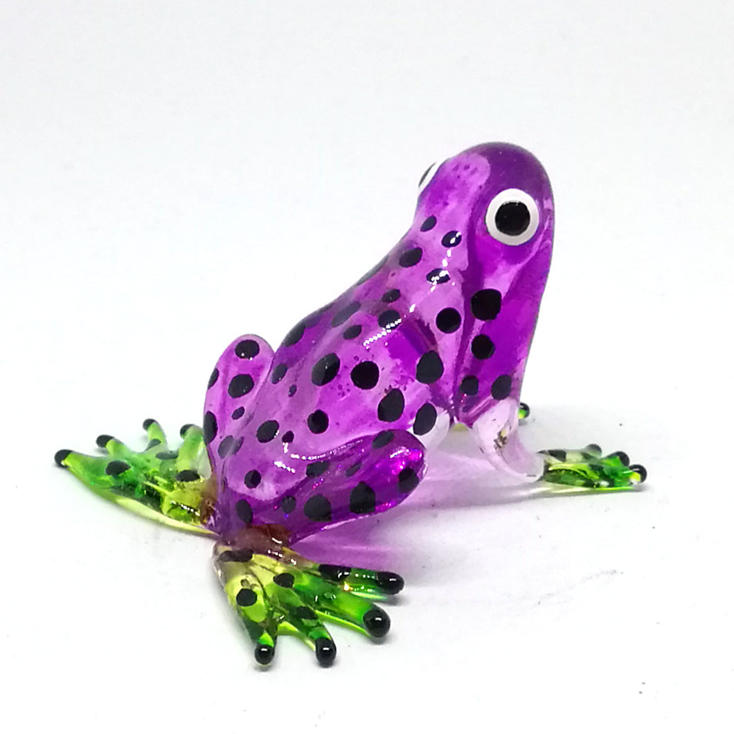 Glass Frog Black Dot, Purple กบ