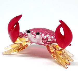 Glass New Small Red Crab
