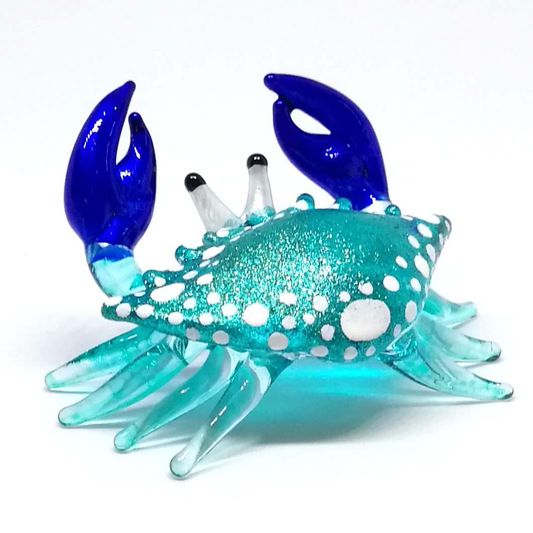 Glass New Small Blue Crab