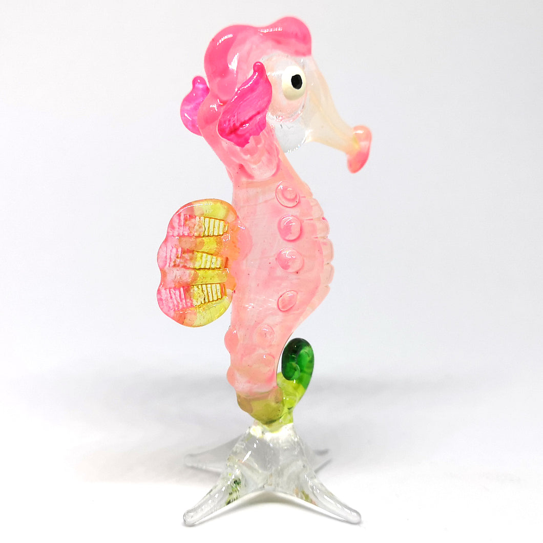 Glass Seahorse S  Pink ม้าน้ำ