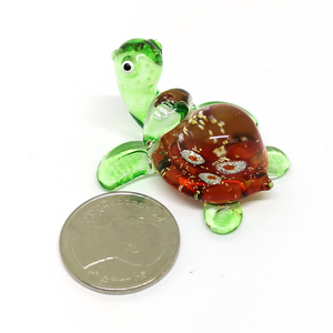 Tiny Glass Turtle Brown SS เต่าประกายจิ๋ว