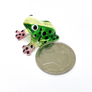 Tiny Glass Fat Frog  Green กบอ้วนจิ๋ว