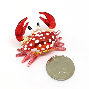 New Tiny Glass Crab Red