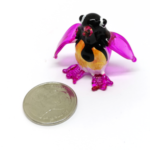 Tiny Glass Stand Penguin Pink เพนกวิน