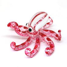 Load image into Gallery viewer, Glass Octopus S, Model 2, Red ปลาหมึก
