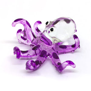 Glass Octopus S, Model 2, Purple ปลาหมึก