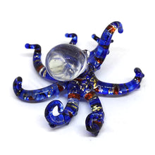 Load image into Gallery viewer, New Glass Octopus S, Dark Blue ปลาหมึกประกาย
