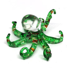 Load image into Gallery viewer, New Glass Octopus S, Green ปลาหมึกประกาย
