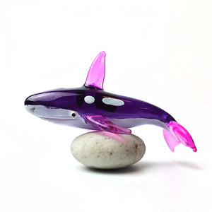 Glass Purple Whale
