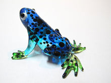 Load image into Gallery viewer, Glass Frog Black Dot, Blue กบ
