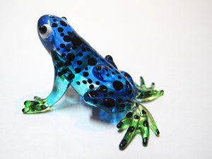 Glass Frog Black Dot, Blue กบ