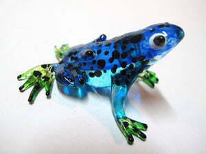 Glass Frog Black Dot, Blue กบ