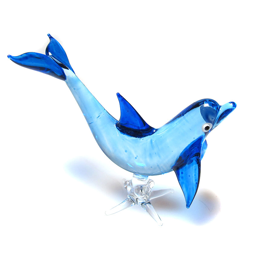 Glass Blue dolphin 02 โลมา