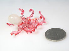 Load image into Gallery viewer, Tiny Glass Octopus SS, Red ปลาหมึก
