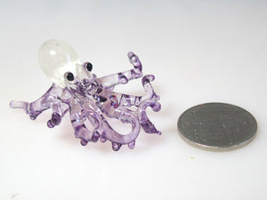 Tiny Glass Octopus SS, Purple ปลาหมึก