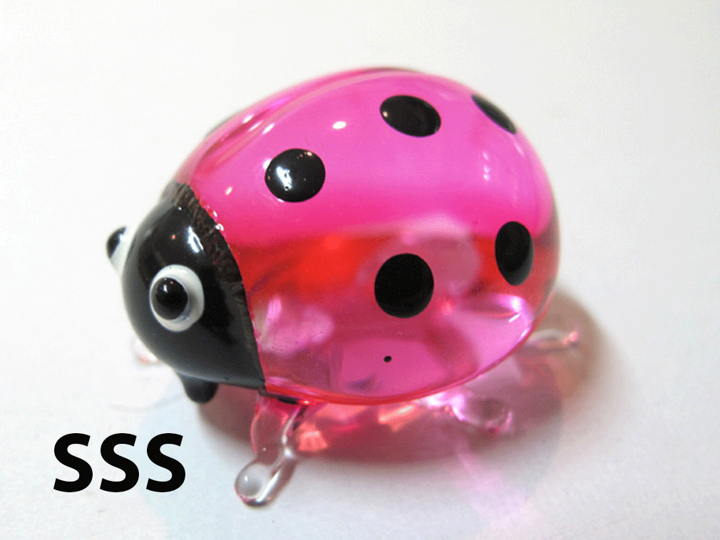 Glass Ladybug SSS, Pink