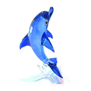 Glass Blue dolphin 01 โลมาแก้ว
