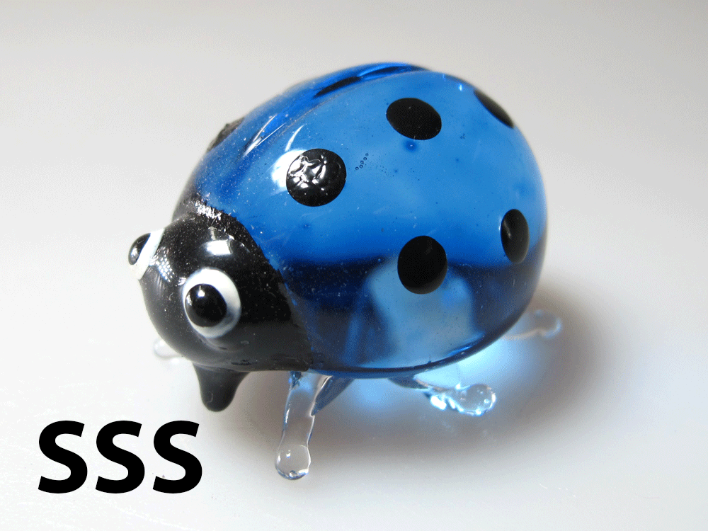 Glass Ladybug SSS, Blue