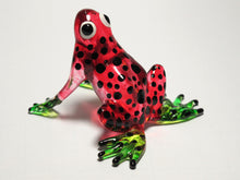 Load image into Gallery viewer, Glass Frog Black Dot, Red กบ
