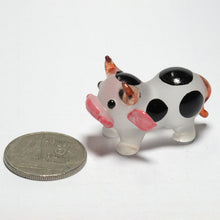 Load image into Gallery viewer, Tiny Glass Cow, Black
