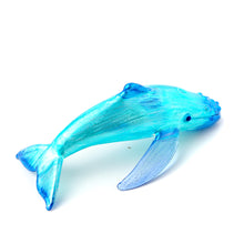 Load image into Gallery viewer, Glass Light Blue Humpback Whale
