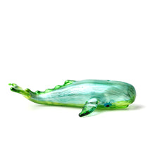 Load image into Gallery viewer, Glass Green Sperm Whale
