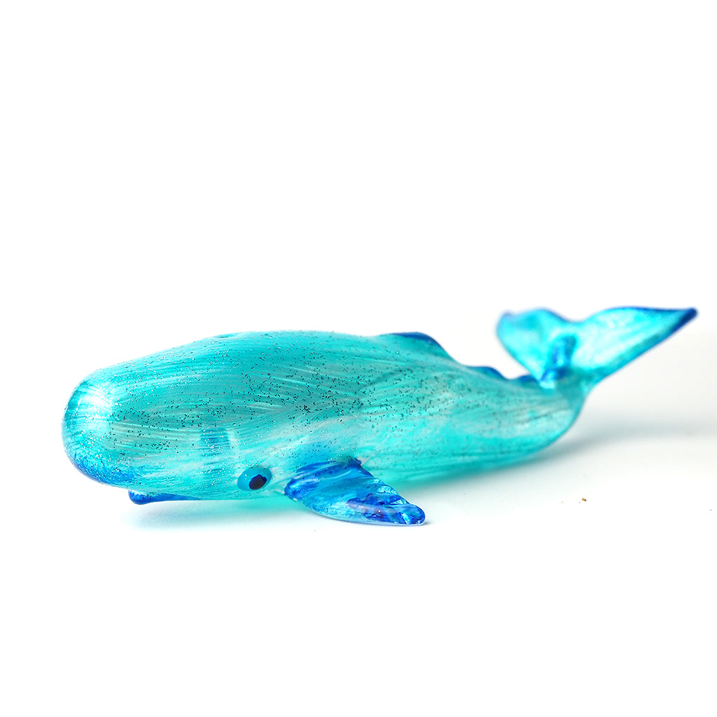 Glass Light Blue Sperm Whale